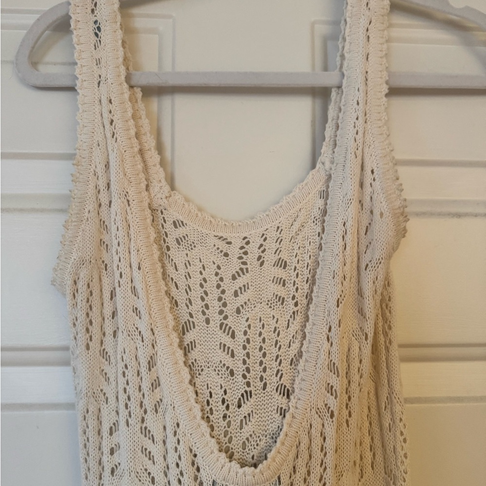 Aqua cream lace / crochet dress - Picture 4 of 6